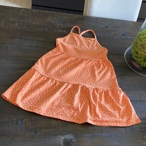 GUC! Girl’s Orange with White Polka Dot Dress